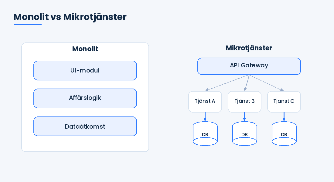 Modulär monolit eller mikrotjänster – vad behöver svenska scale-ups egentligen? Modulär monolit eller mikrotjänster